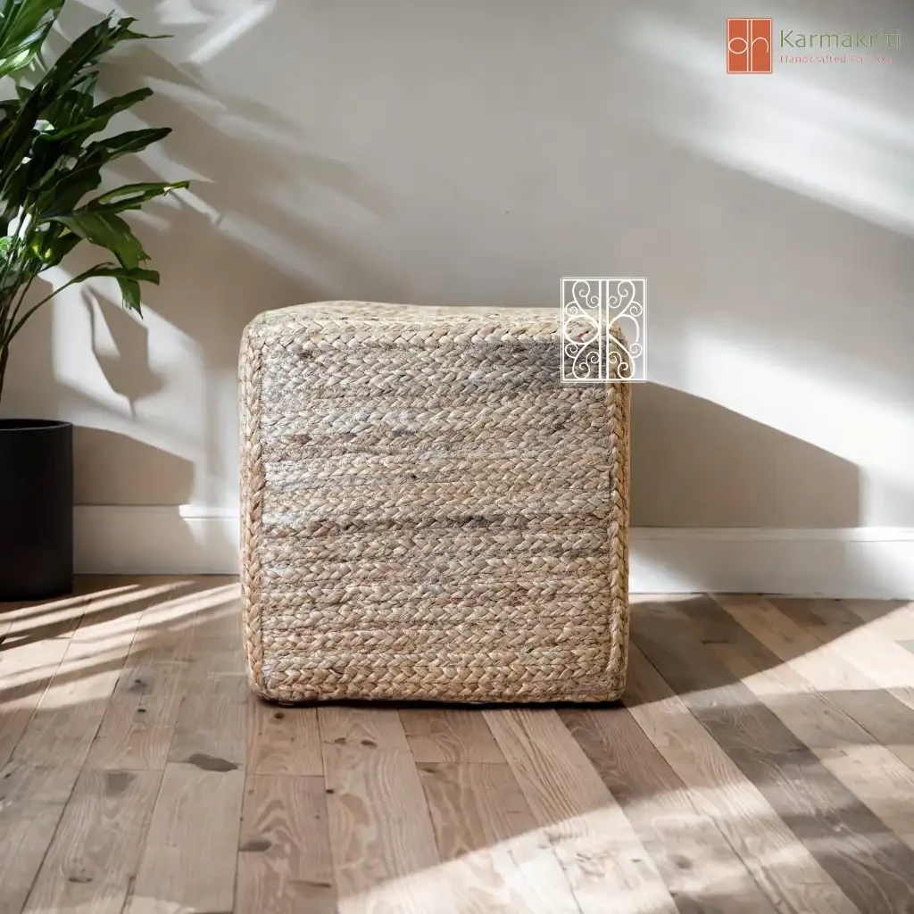Buy Jute pouffe - Jute Stool online on Karmakriti