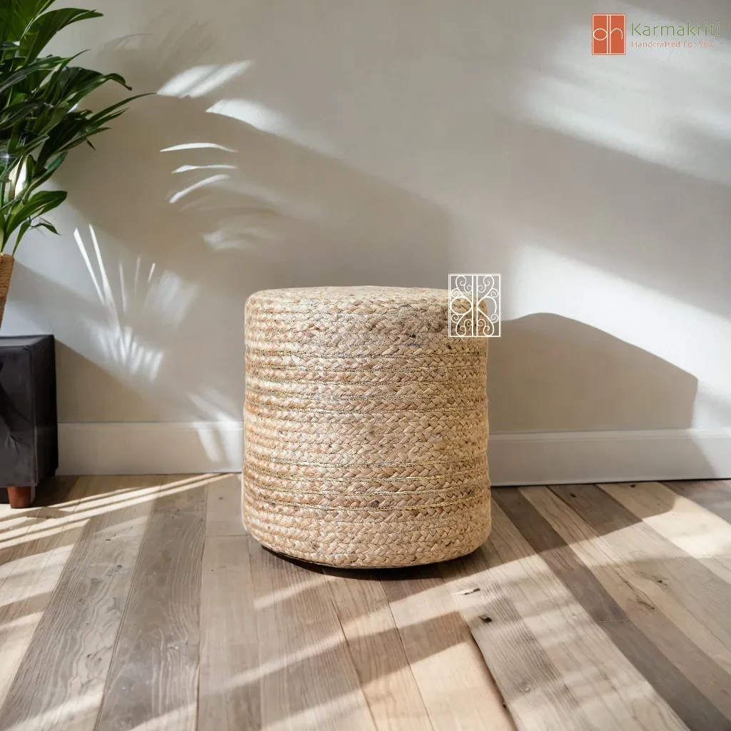 Buy Jute pouffe - Jute Stool online on Karmakriti
