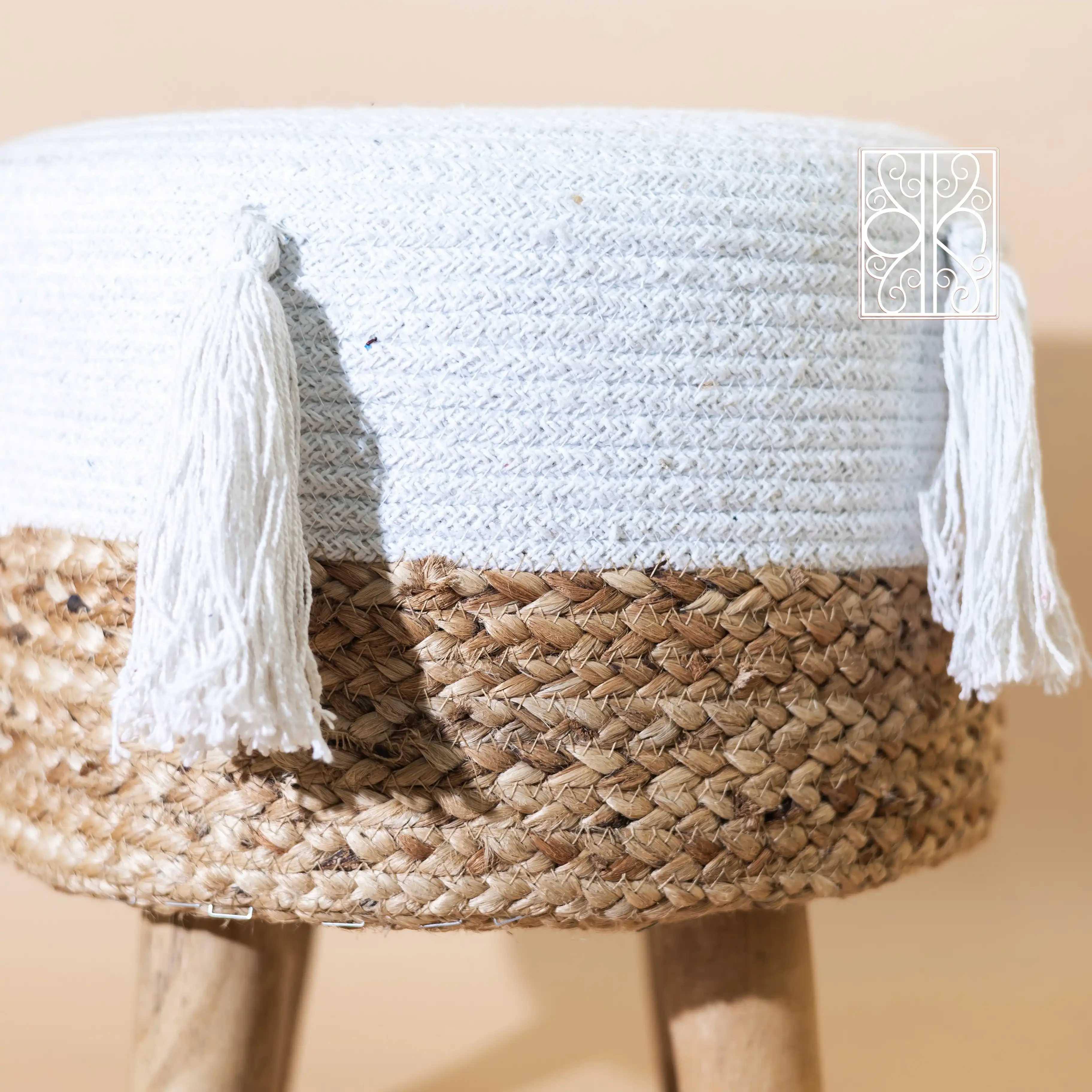 Buy Jute Pouffe - Ottoman Chair online on Karmakriti