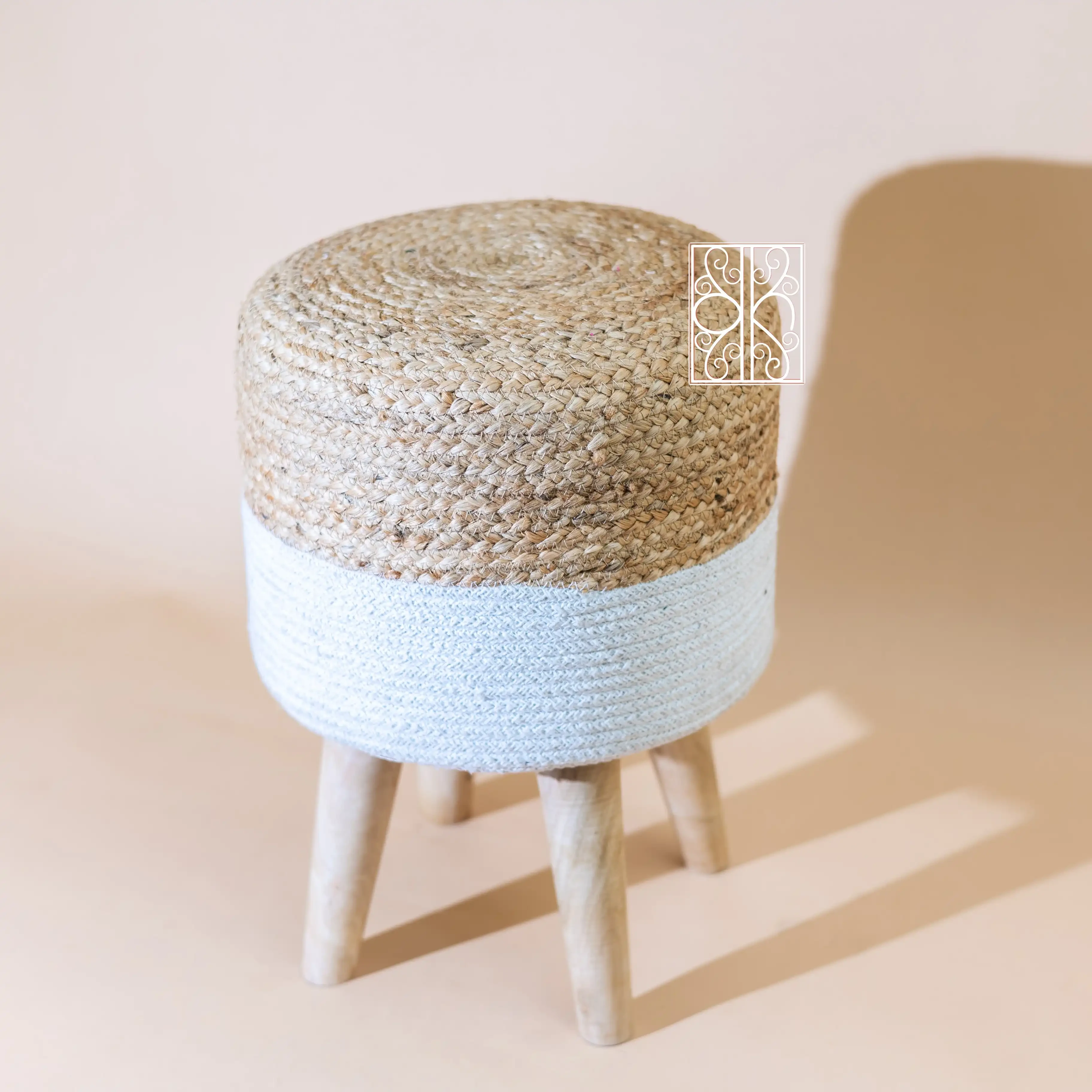 Buy Jute pouffe - Ottoman Chair online on Karmakriti
