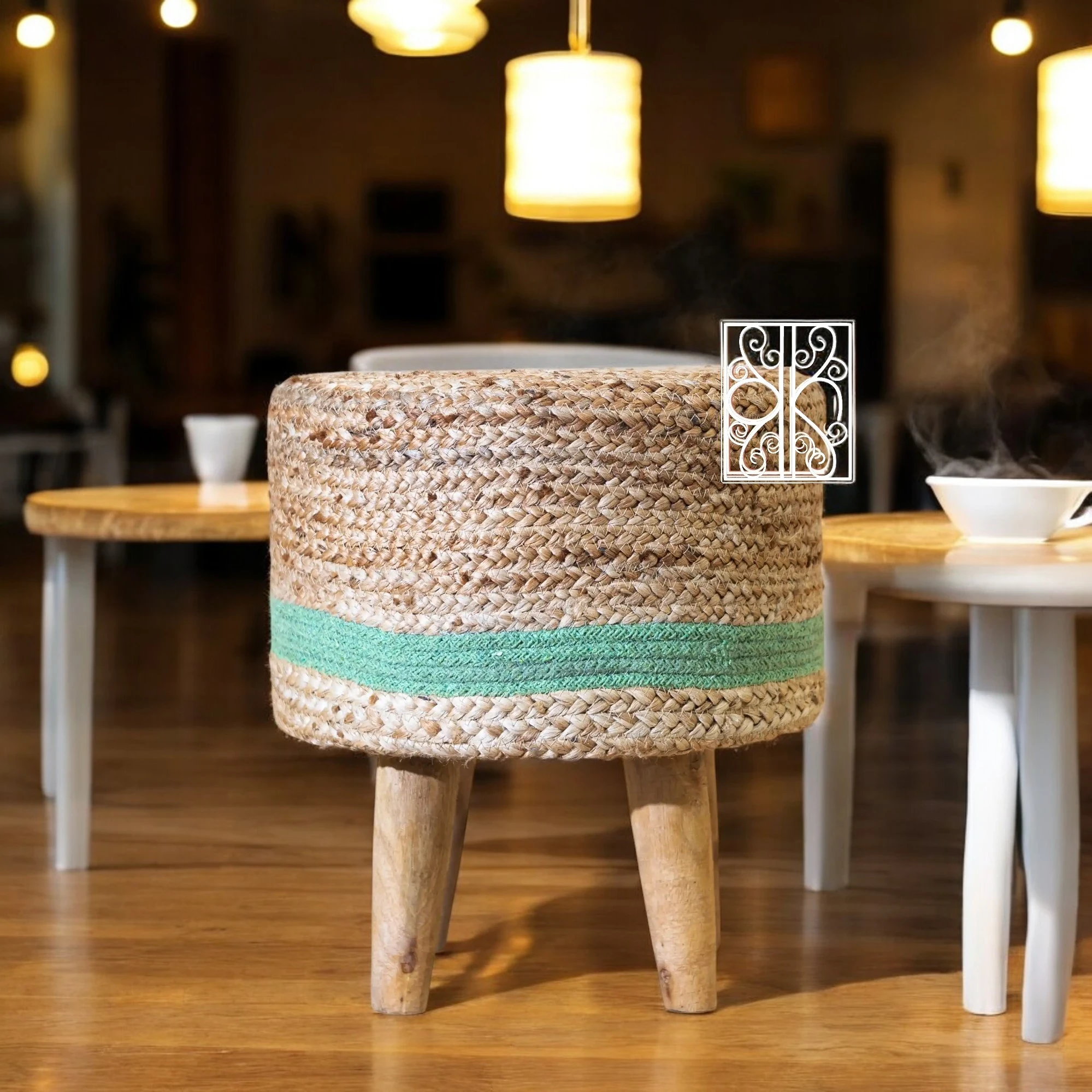Ottoman Jute Stool