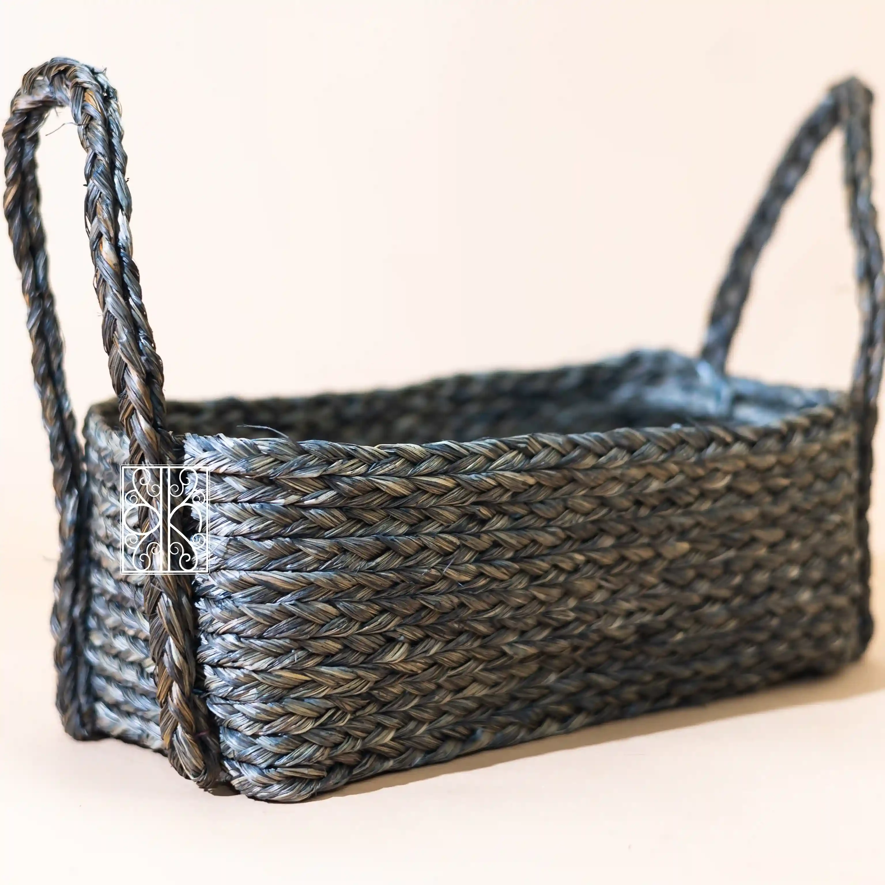 Buy Gray Seagrass Towel Basket - Cosmetics Organizer