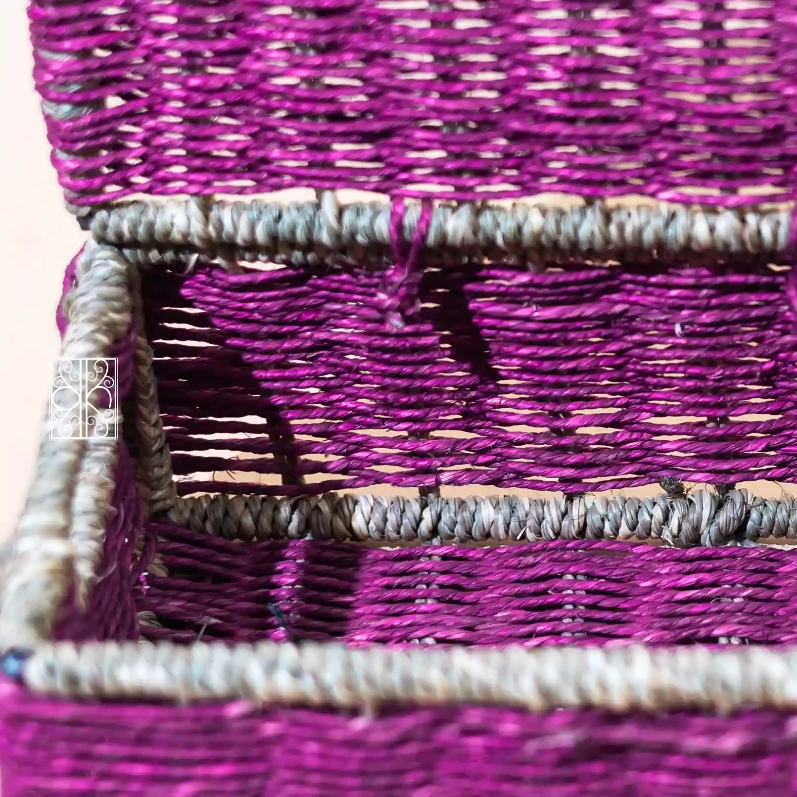 Buy Wicker Storage box -purple