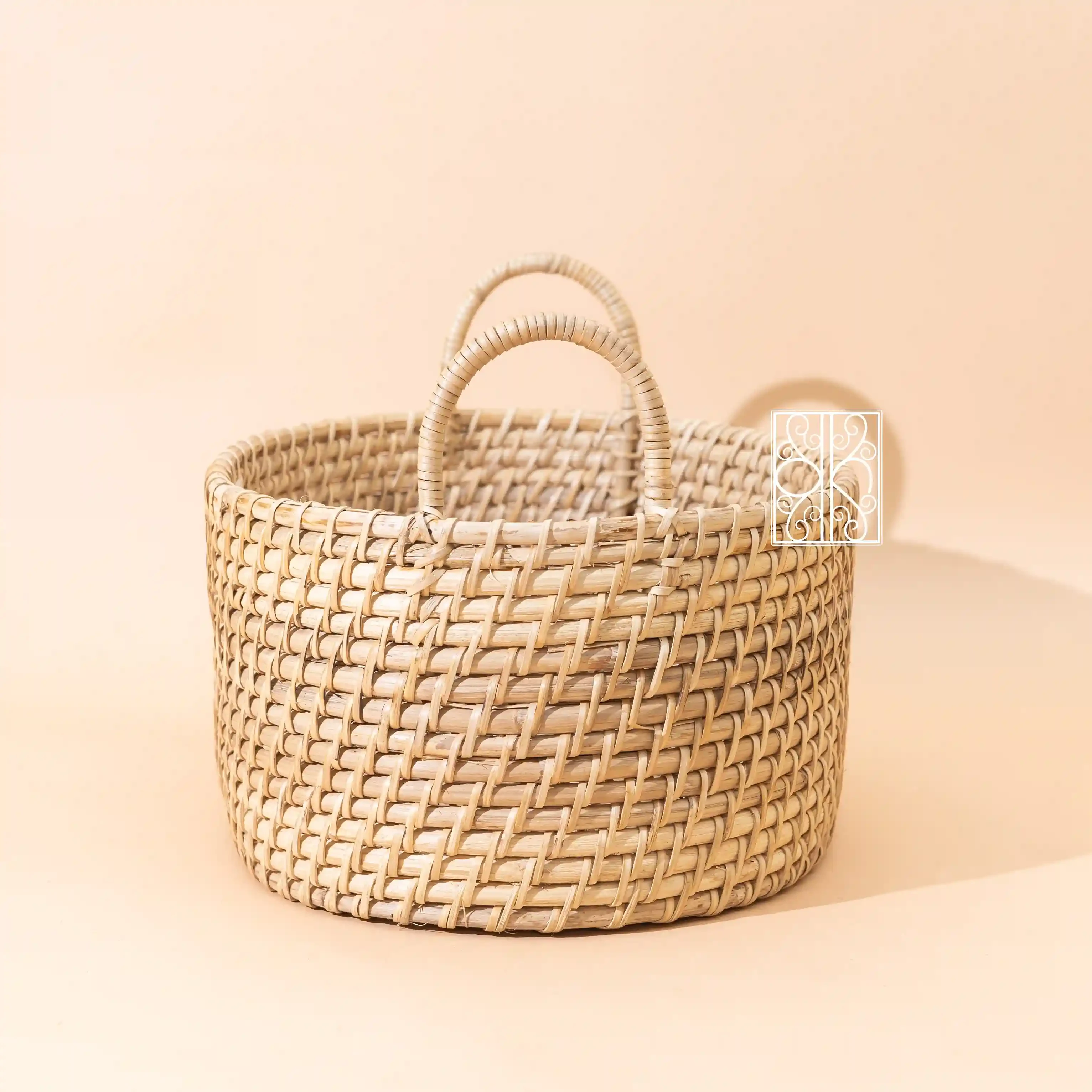Buy Oval Bamboo basket with Handles | Large Rattan Basket