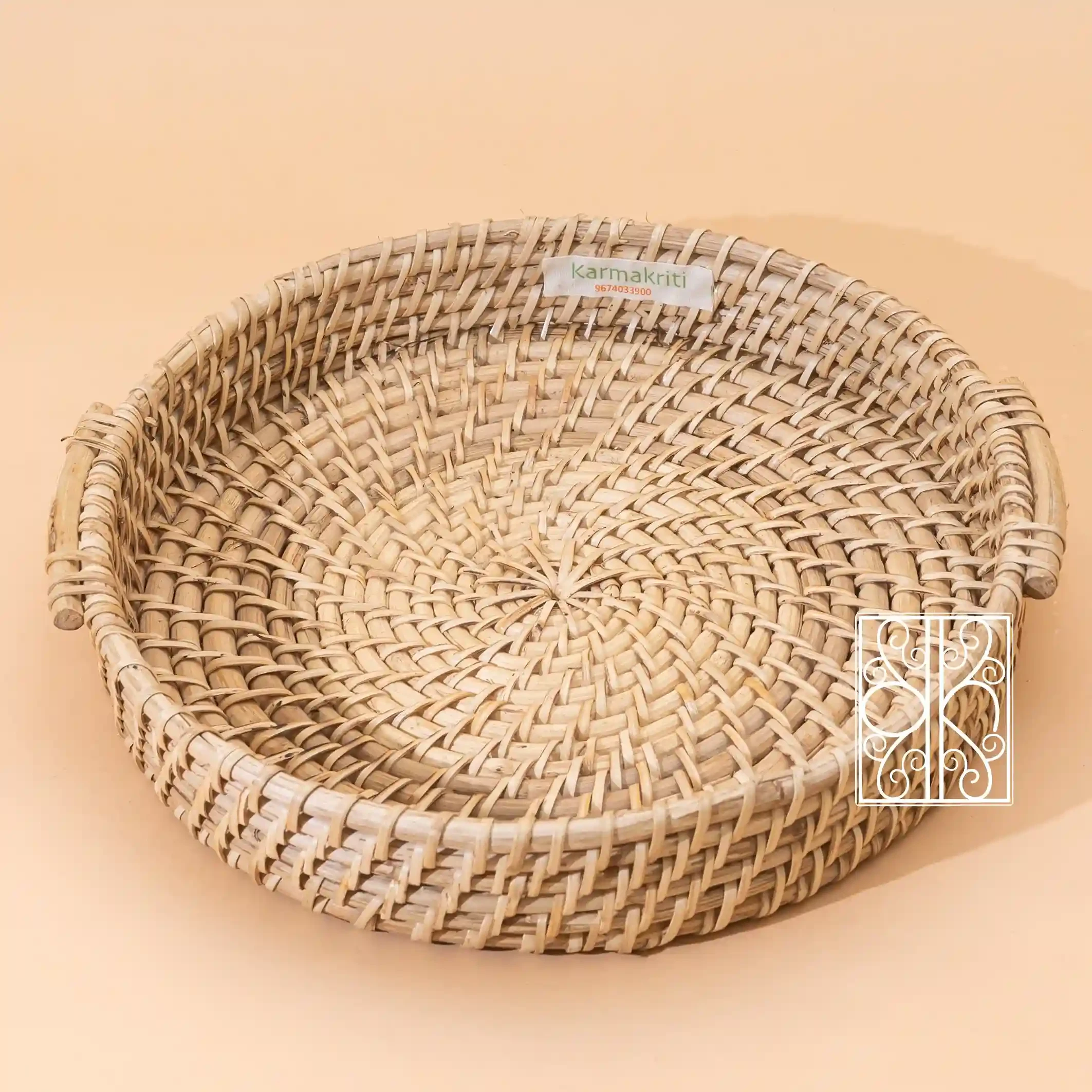 Buy Bamboo Tray | Rattan Tray with handles